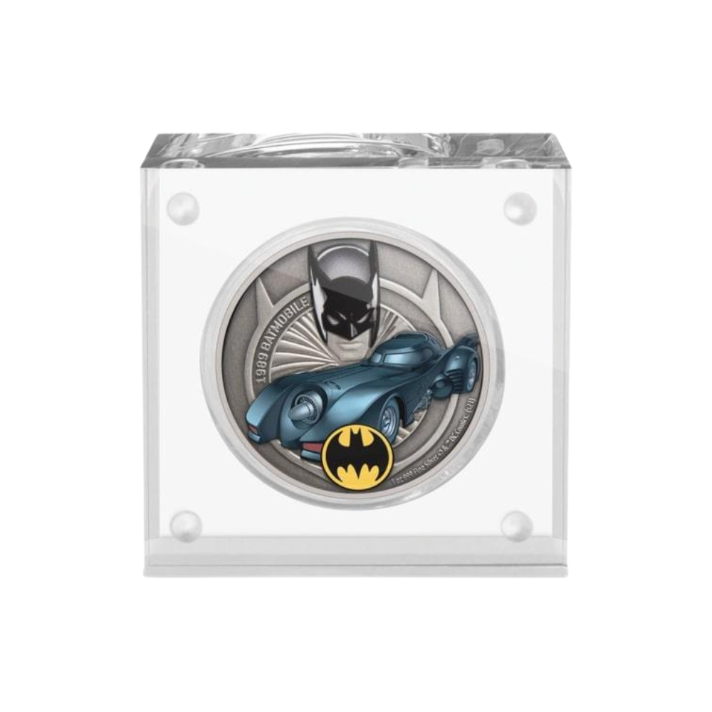 BATMOBILE 1989 DC Comics 1 Oz Silver Coin $2 Niue 2020