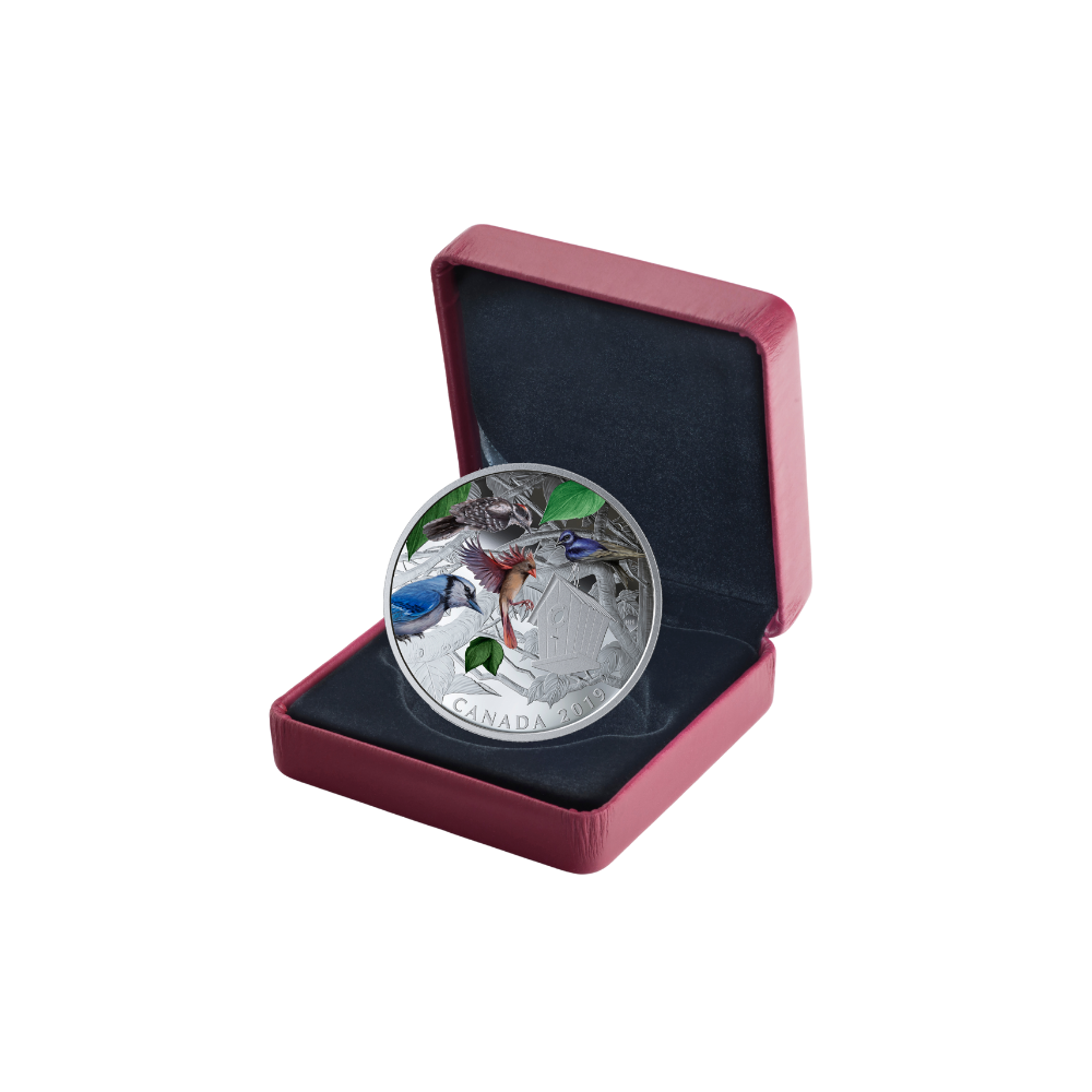 BIRDS IN THE BACKYARD 2 Oz Silver Coin $30 Canada 2019