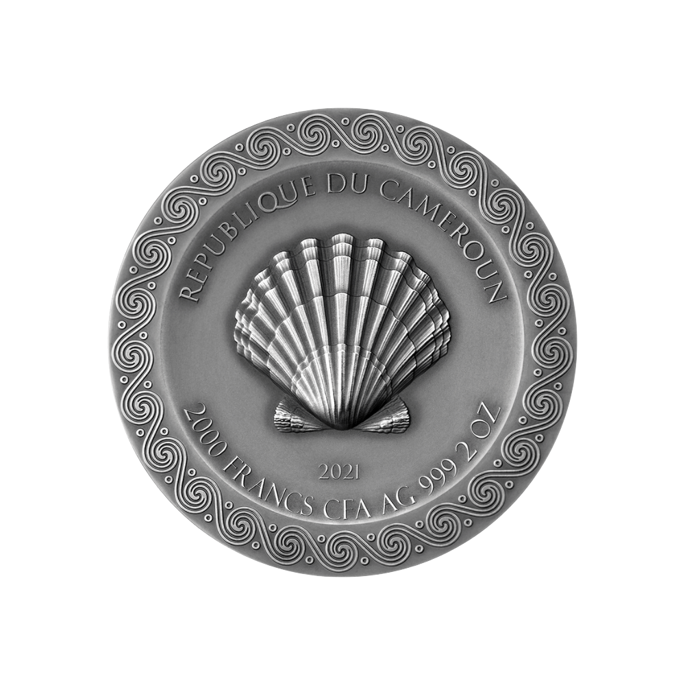 BIRTH OF VENUS Celestial Beauty 2 Oz Silver Coin 2000 Francs Cameroon 2021