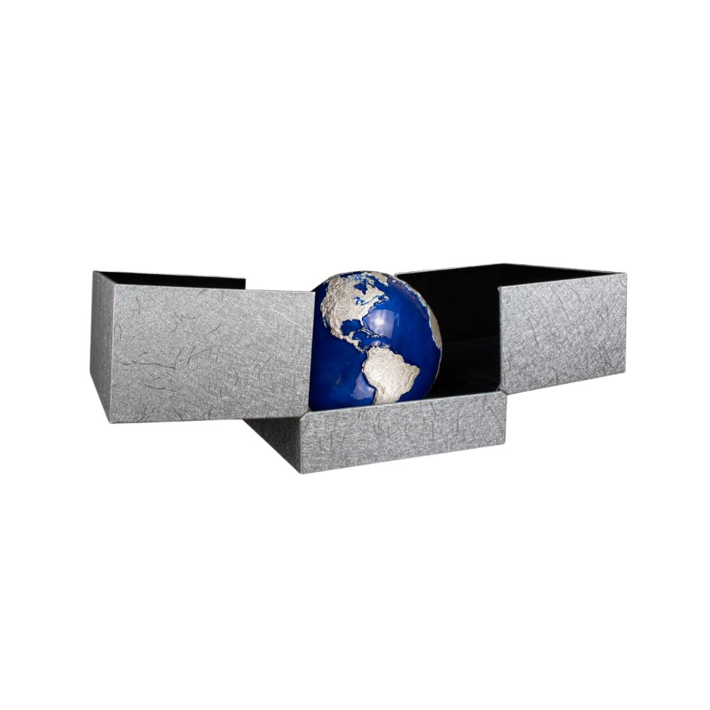 BLUE MARBLE 1 Kilo Spherical Silver Coin $25 Barbados 2025