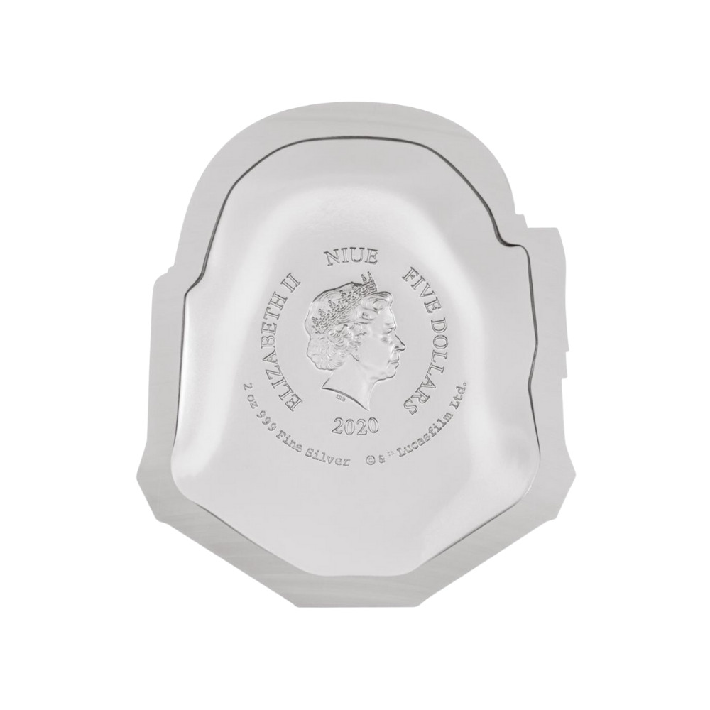 BOBA FETT™ Coloured Helmet Ultra High Relief Star Wars 2 Oz Silver Coin $5 Niue 2020