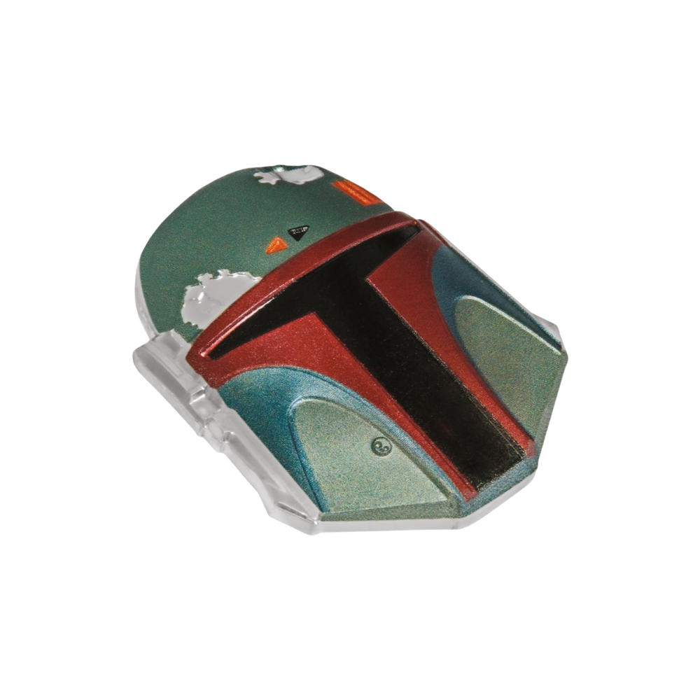 BOBA FETT™ Coloured Helmet Ultra High Relief Star Wars 2 Oz Silver Coin $5 Niue 2020