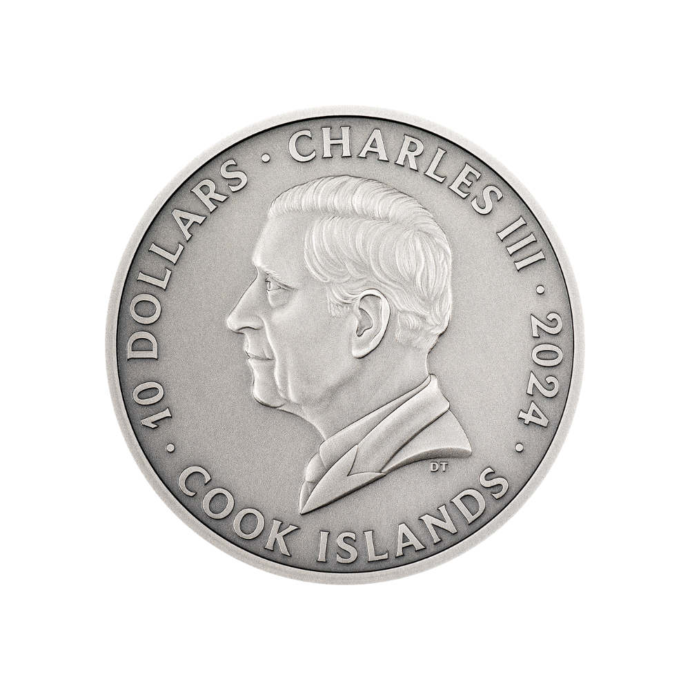 BOOK OF SOULS Iron Maiden 2 Oz Silver Coin $10 Cook Islands 2024