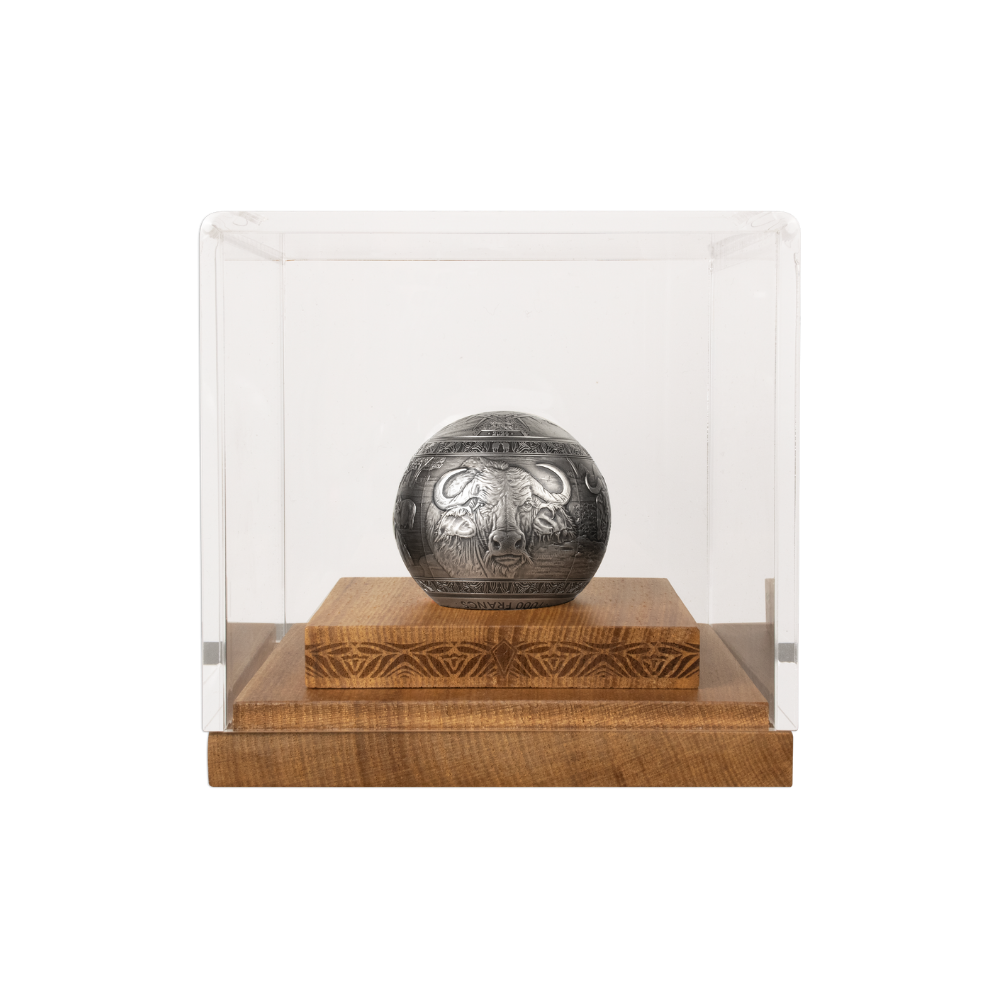 BUFFALO Big Five Spherical 1 Kg Kilo Silver Coin 1000 Francs Djibouti 2024
