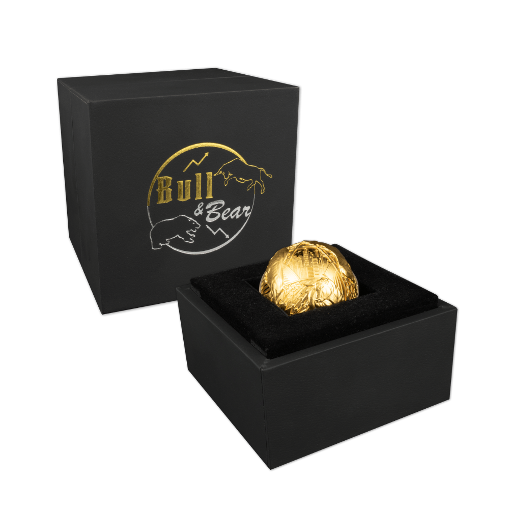 BULL AND BEAR Spherical 2 Oz Silver Coin $5 Samoa 2022