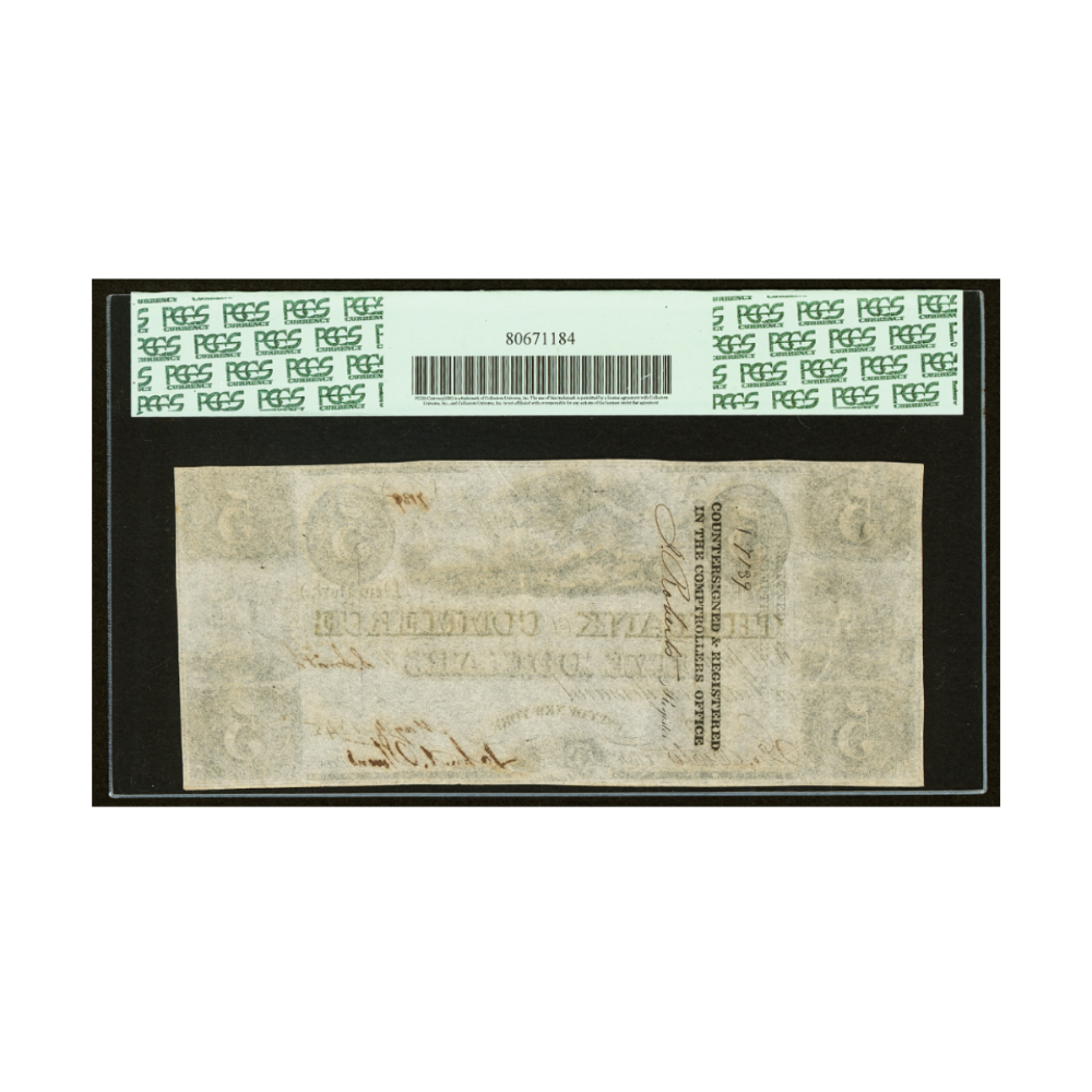 Bank of Commerce (New York) $5 Altered from Painesville, OH – Haxby 1534-A5 PCGS 64 Very Choice New
