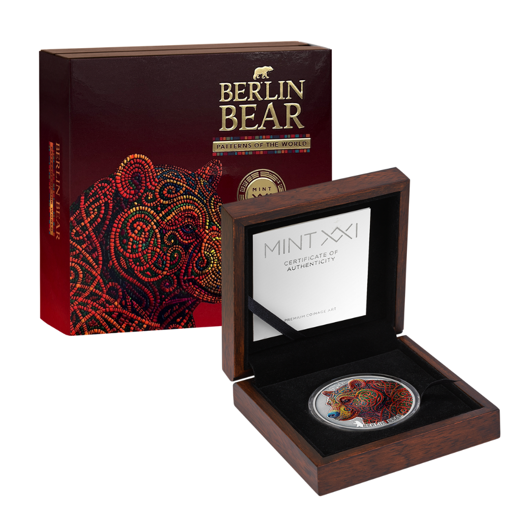 Berlin Bear Patterns of The World 2 Oz Silver Coin MINT XXI