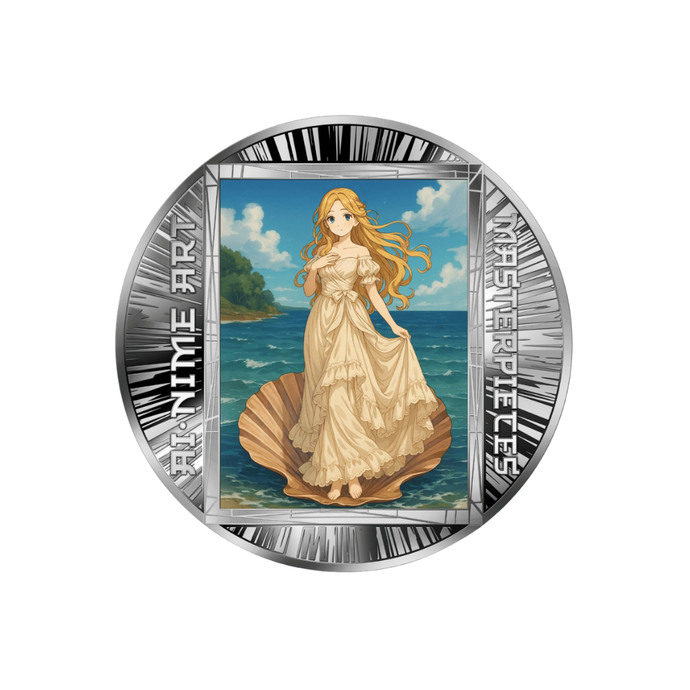 Birth of Venus AI-nime Art Masterpieces Silver Coin 2025 - PopCoins®
