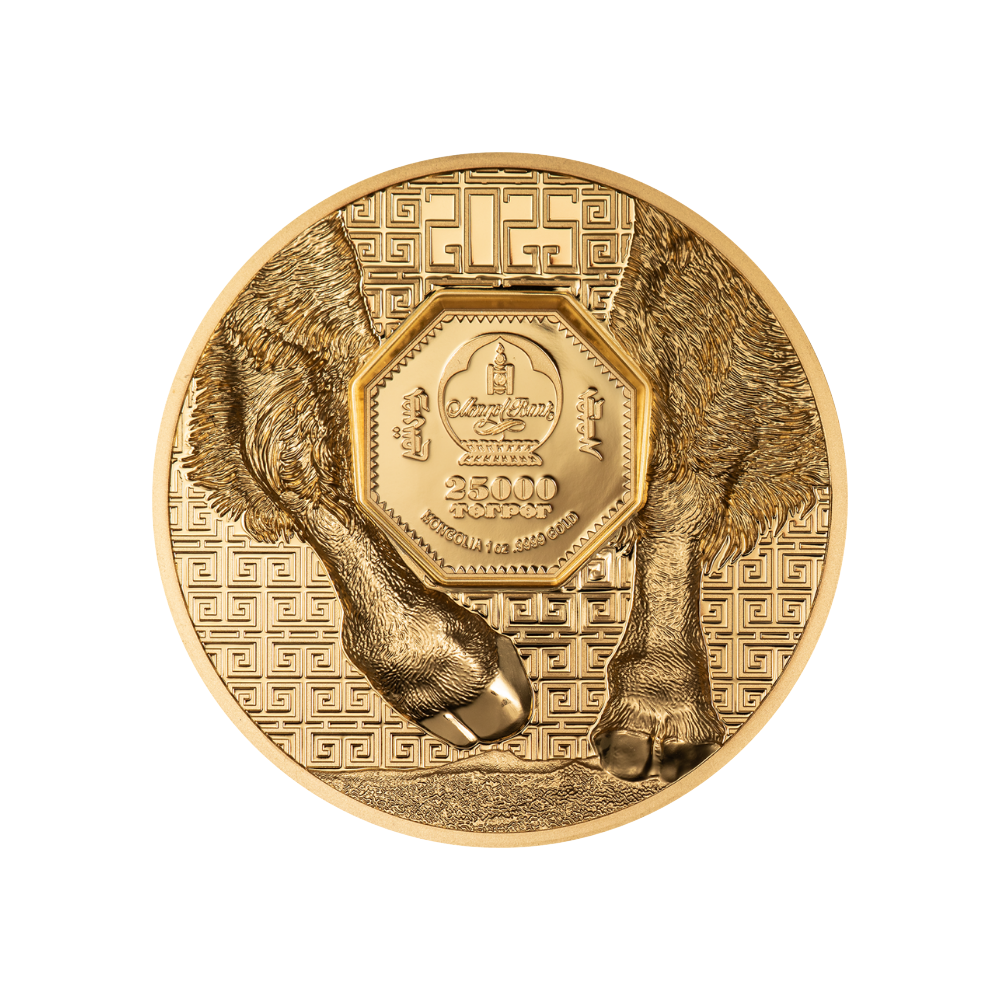 Bison Wild Mongolia 1 Oz Gold Coin 2025