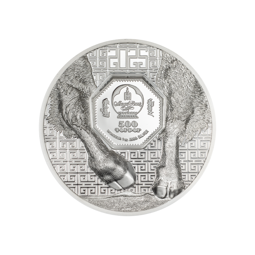 Bison Wild Mongolia 1 Oz Silver Coin 2025