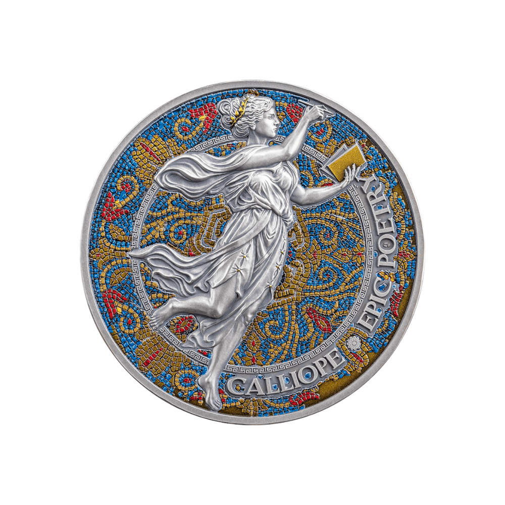 CALLIOPE The Nine Muses 2 Oz Silver Coin 2000 Francs Cameroon 2024