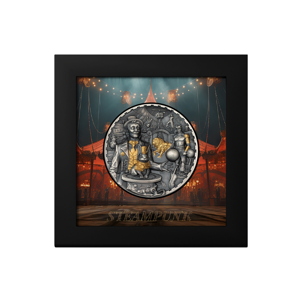 CARNIVAL Steampunk 3 Oz Silver Coin $20 Cook Islands 2024