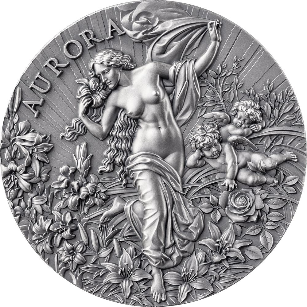 Aurora Celestial Beauty 2 Oz Silver Coin 2025 reverse mint xxi parthava coin
