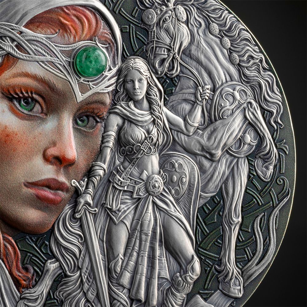 CELTIC Femina Bellator 2 Oz Silver Coin 2000 Francs Cameroon 2025
