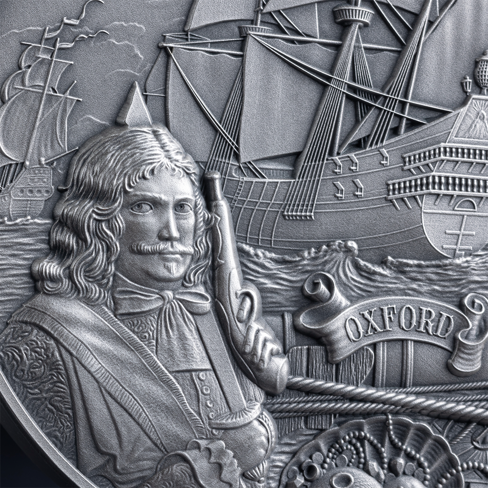 OXFORD Captains of Fortune 2 Oz Silver Coin $5 Barbados 2024 - PARTHAVA COIN