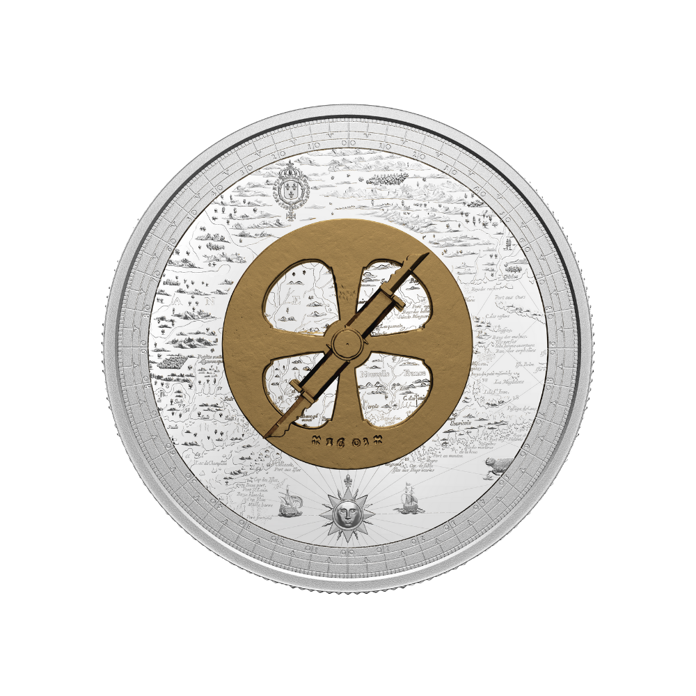 CHAMPLAIN AND THE ASTROLABE Lost Then Found Silver Coin $50 Canada 2021