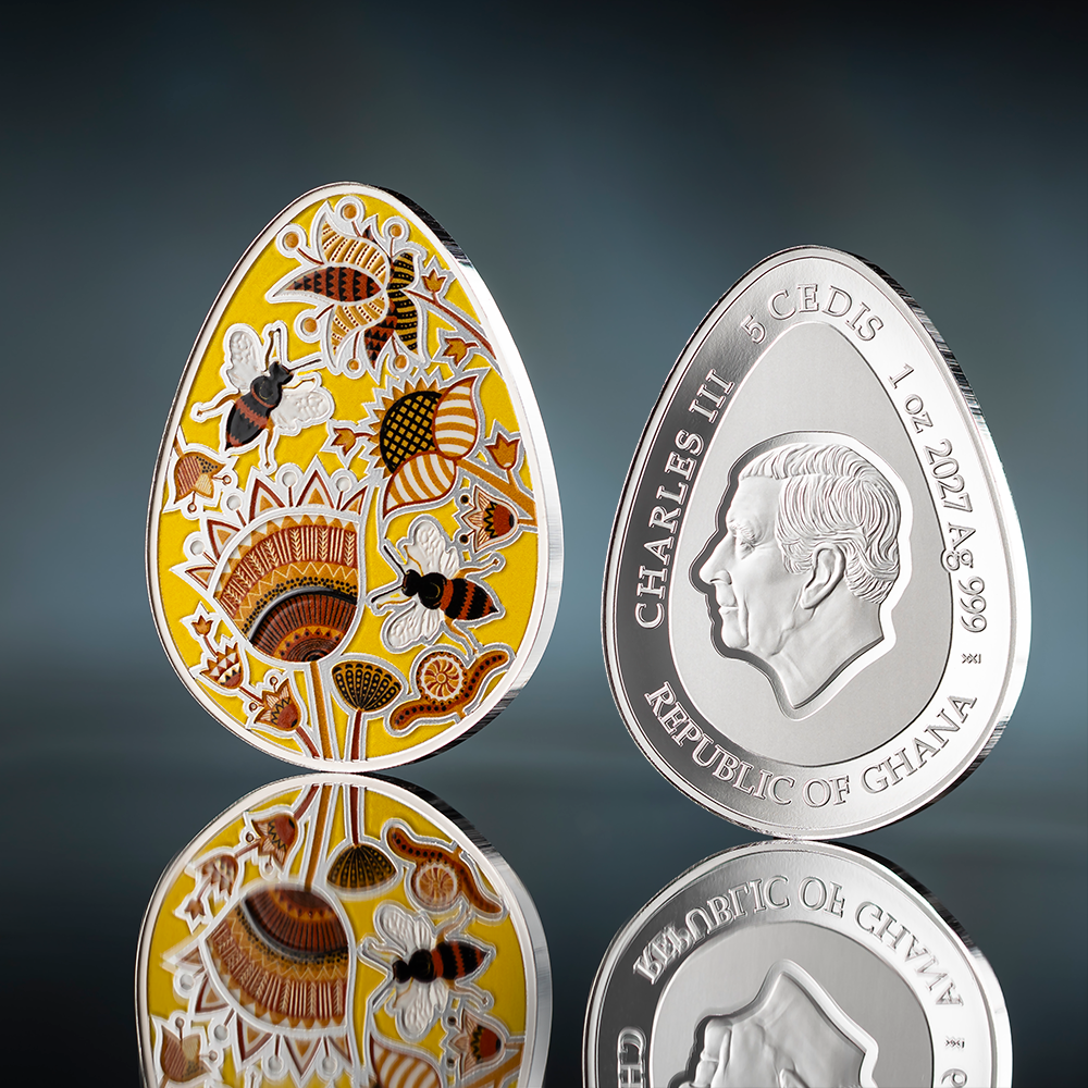Charunok Ukrainian Pysanka 1 Oz Silver Coin 2027 Mint XXI