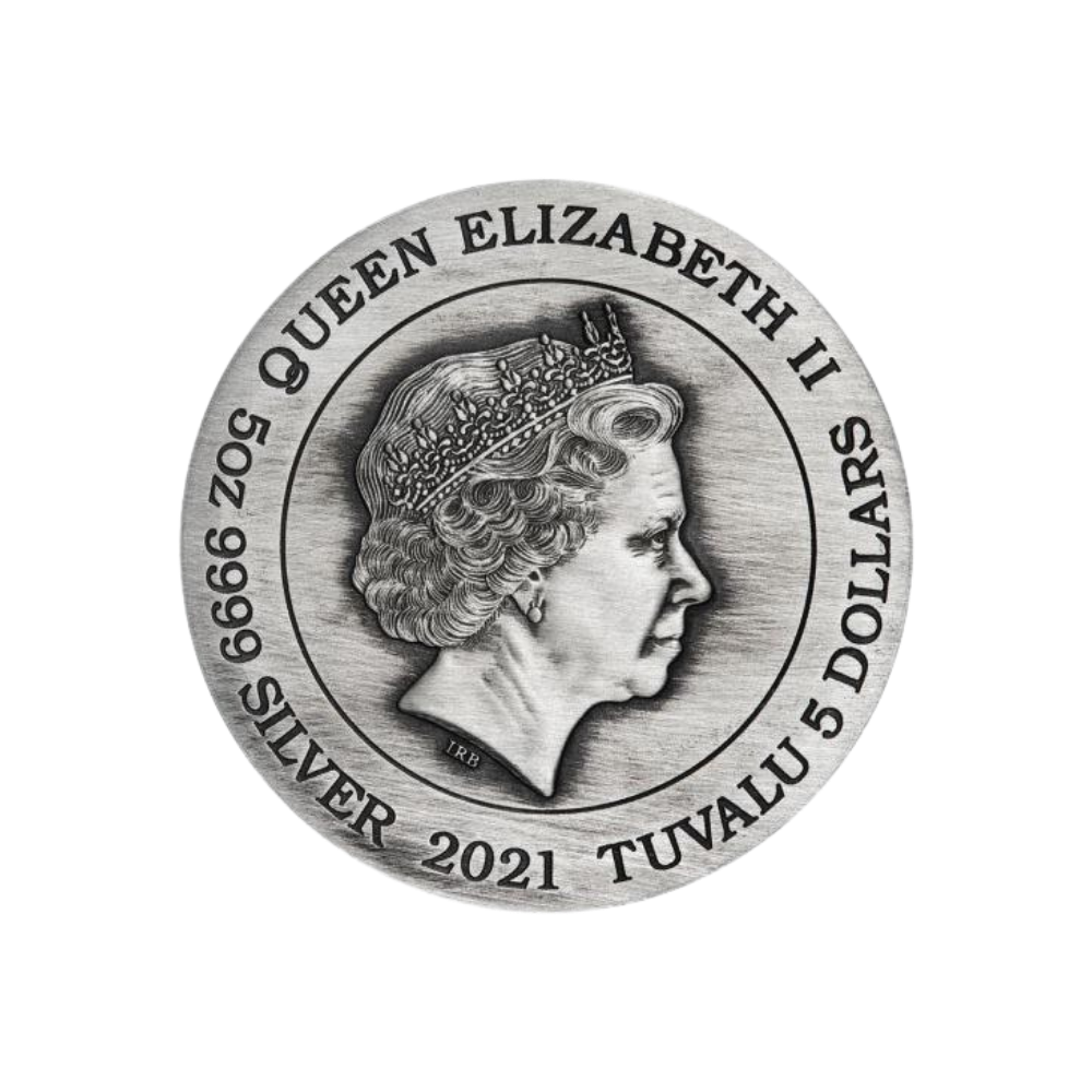 CHINESE ANCIENT Mythical Creatures 5 Oz Silver Coin $5 Tuvalu 2021