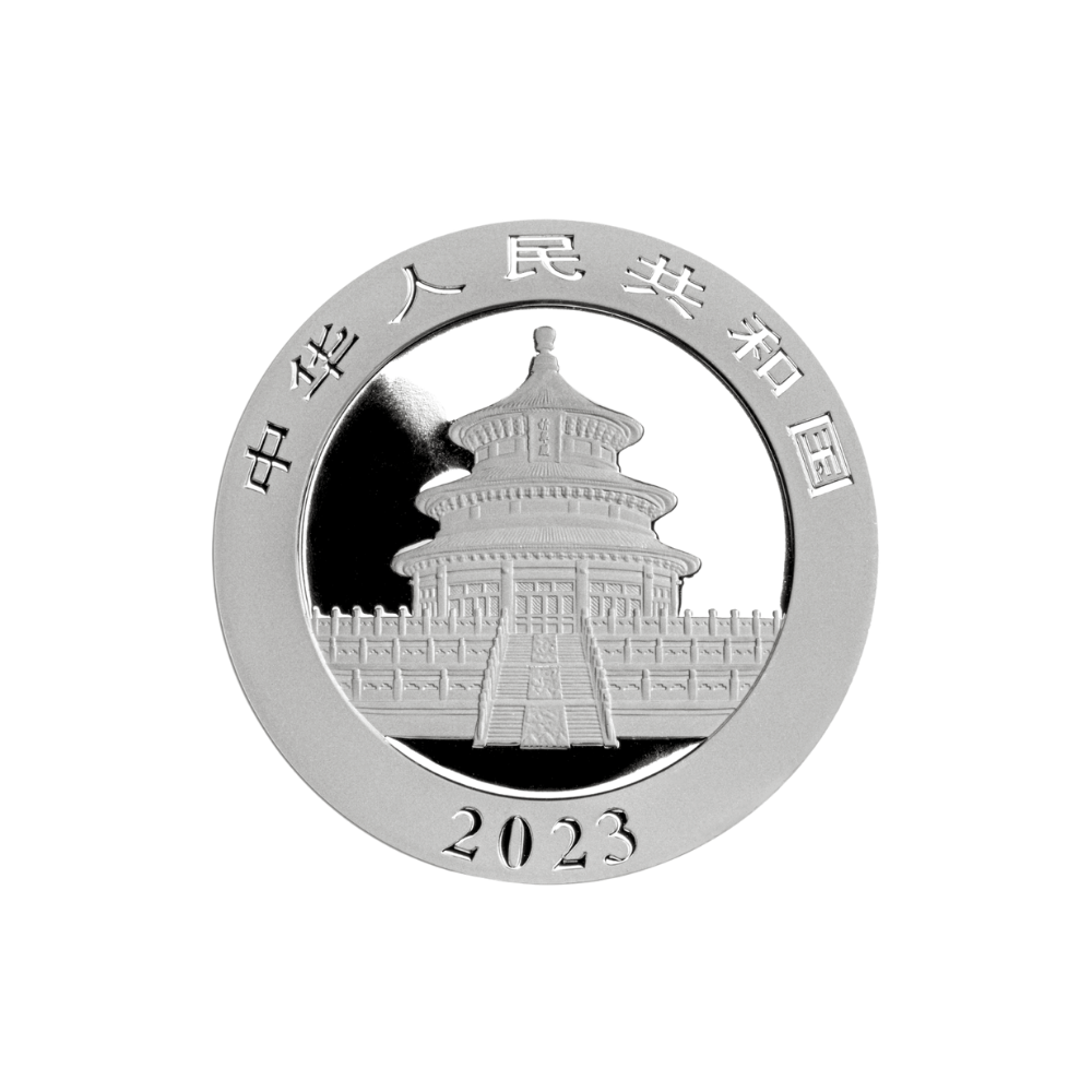 CHINESE PANDA 40th Anniversary Silver Set Coin 2 Oz + 30g Bar China 2023