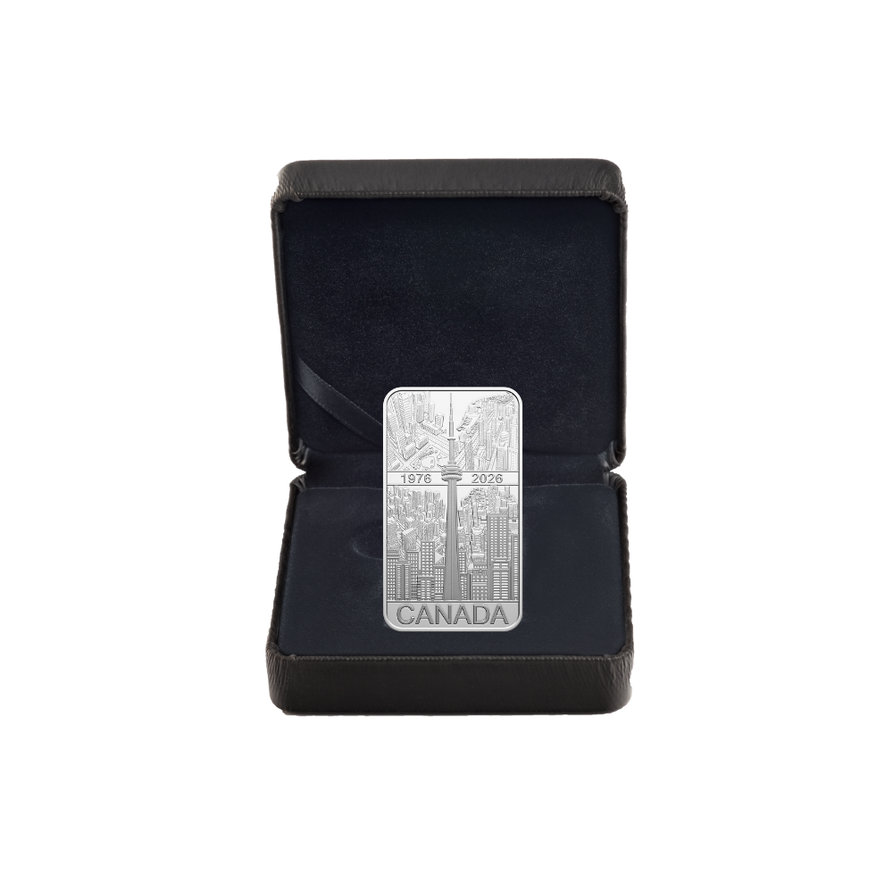 CN Tower 50th Anniversary 1 Oz Fine Silver Coin Royal Canadian Mint