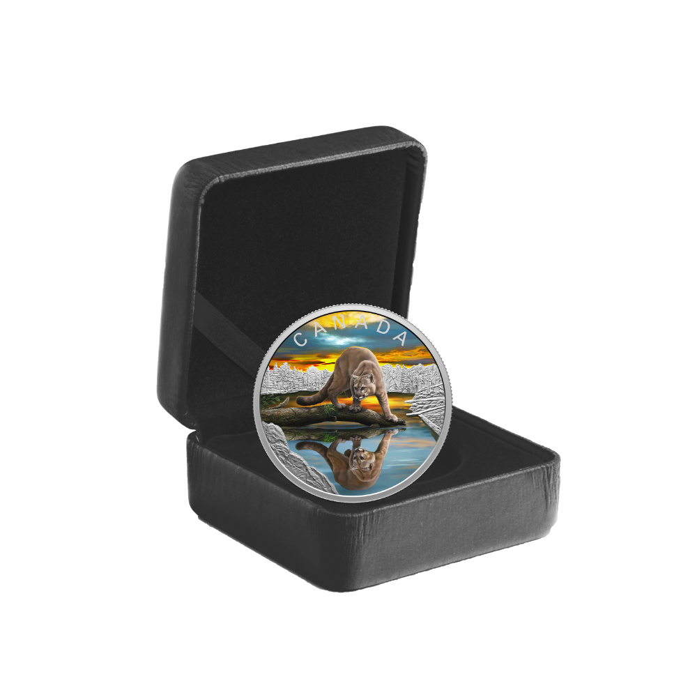 COUGAR Wildlife reflections 1 Oz Silver Coin $20 Canada