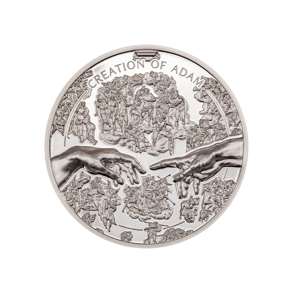 CREATION OF ADAM X Ray 1 Oz Silver Coin $5 Cook Islands 2023 - CIT