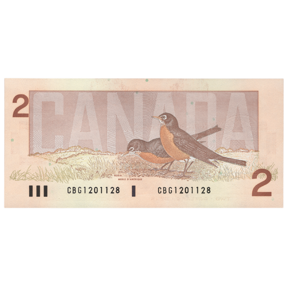 Canada 2 Dollars 1986 Pick BC-55b UNC - Random Serial Number