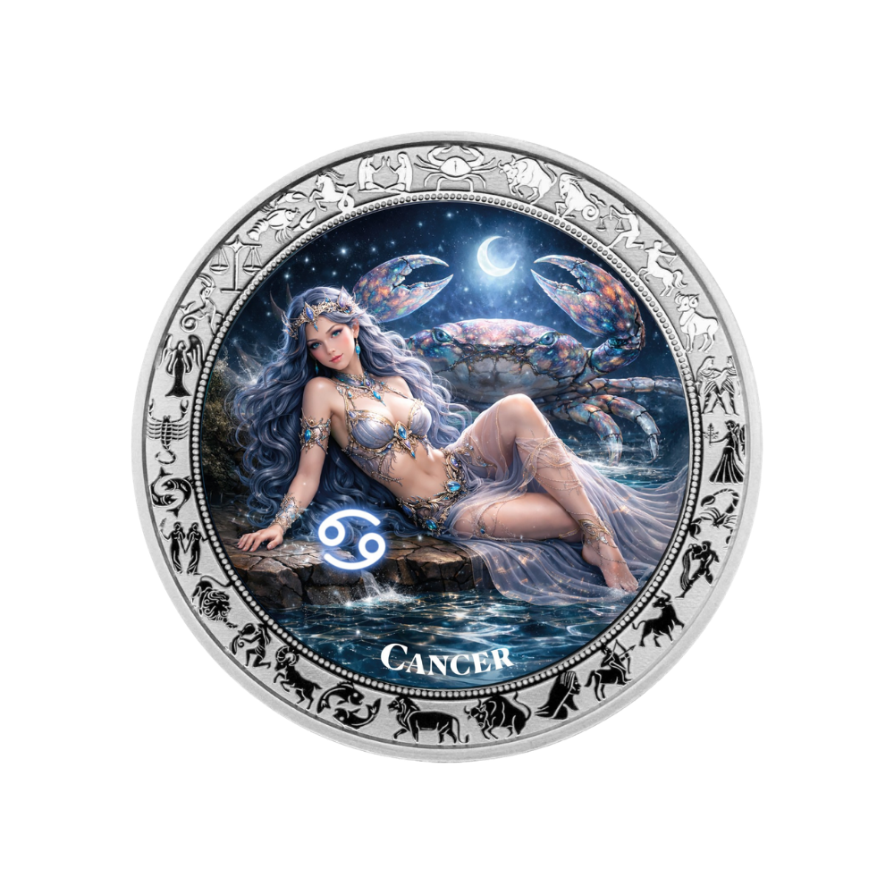 Cancer Goddesses Zodiac series 1 Oz Silver Coin 2026 - PopCoins®