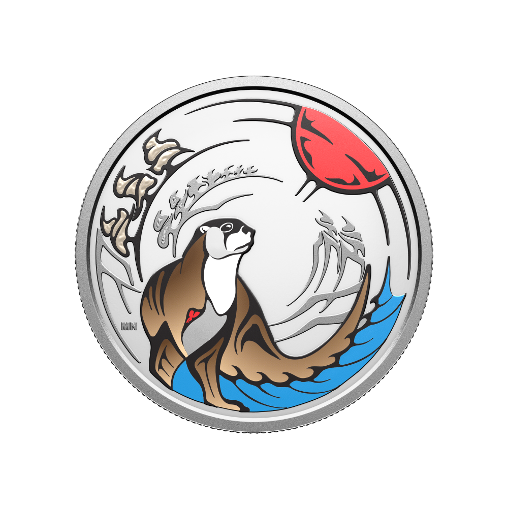 Clan Animals: Otter 3/4 Oz Fine Silver Coin Royal Canadian Mint