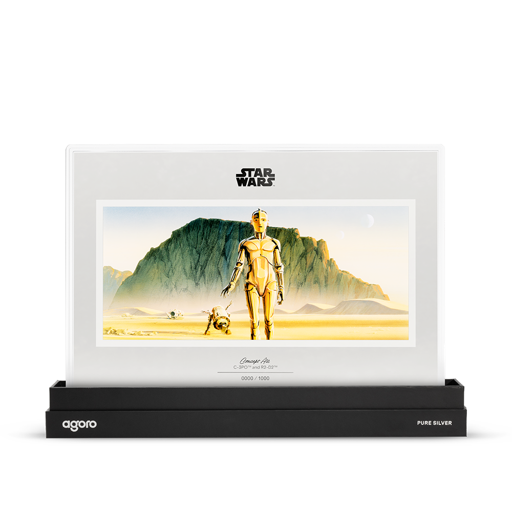 Star Wars™ Concept Art C-3PO™ and R2-D2™ Silver Collectible Foil AGORO
