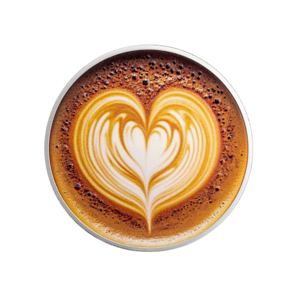 Cuppuccino Heart Food and Drinks 1 Oz Silver Coin 2026 PopCoins