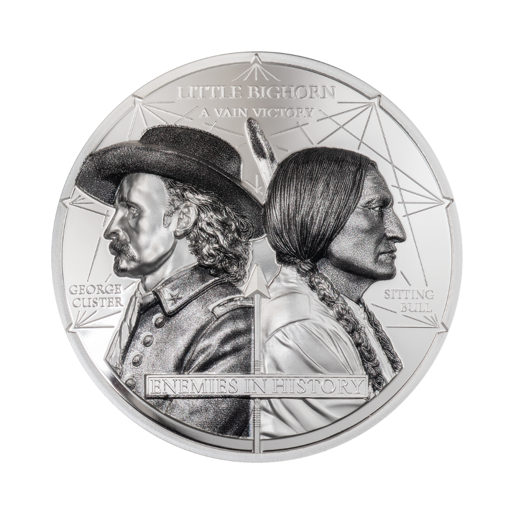 Custer vs Sitting Bull Enemies in History 2 Oz Silver Coin 2026 CIT
