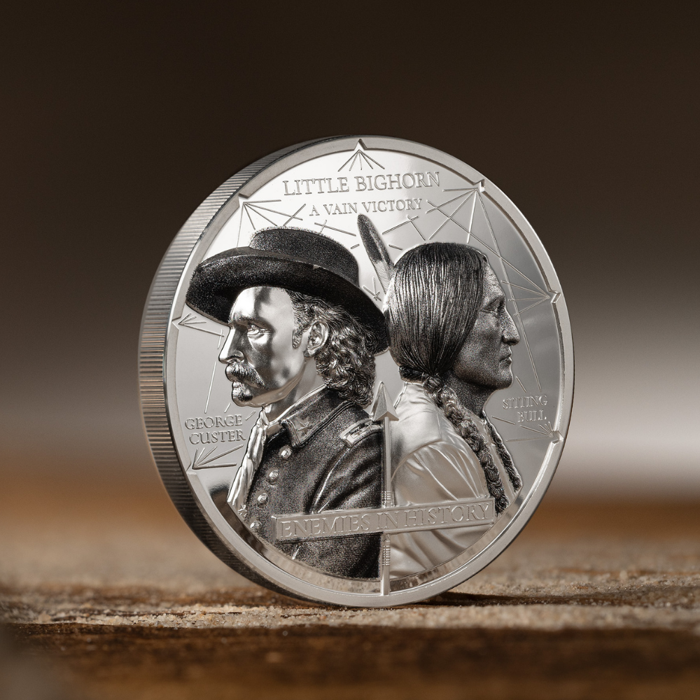 Custer vs Sitting Bull Enemies in History 2 Oz Silver Coin 2026 CIT