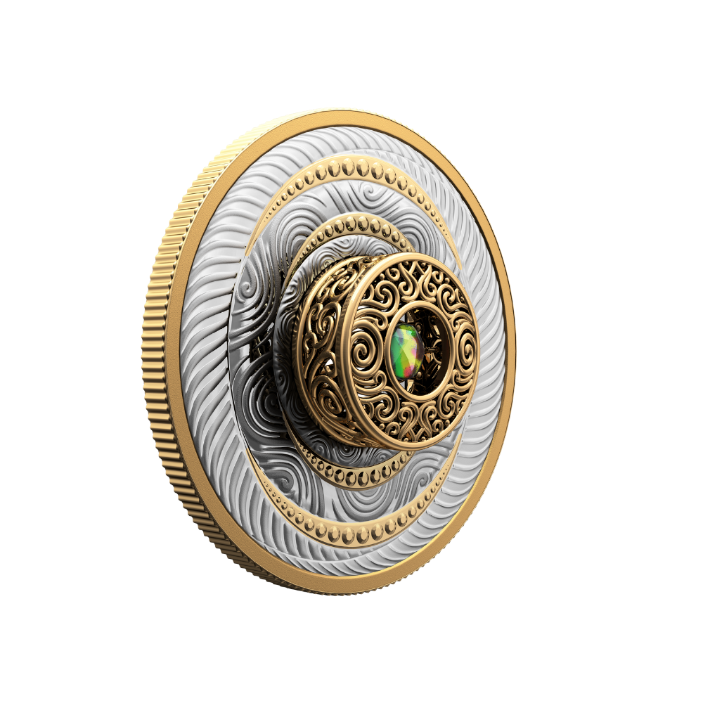 DANCING AMMOLITE AIR Elements of Nature Silver Coin $20 Canada 2024