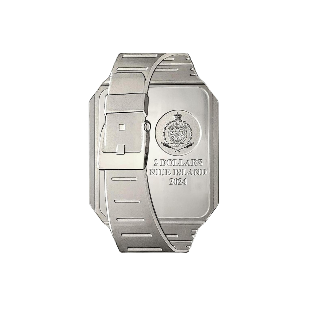 DATABANK WATCH TechStalgic 2 Oz Silver Coin $2 Niue 2024