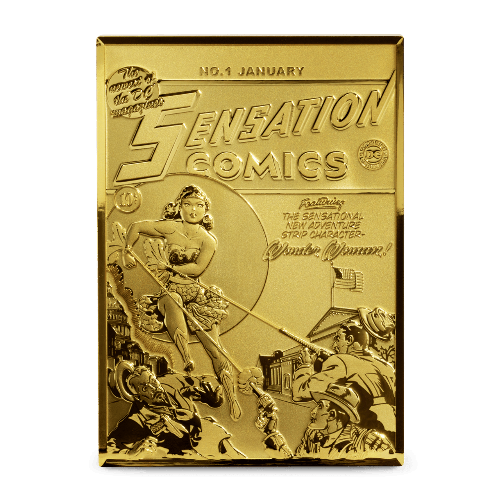 DC 90th Anniversary Golden Age Sensation Comics #1 Gilded Coin Agoro by New Zealand Mint Reverse