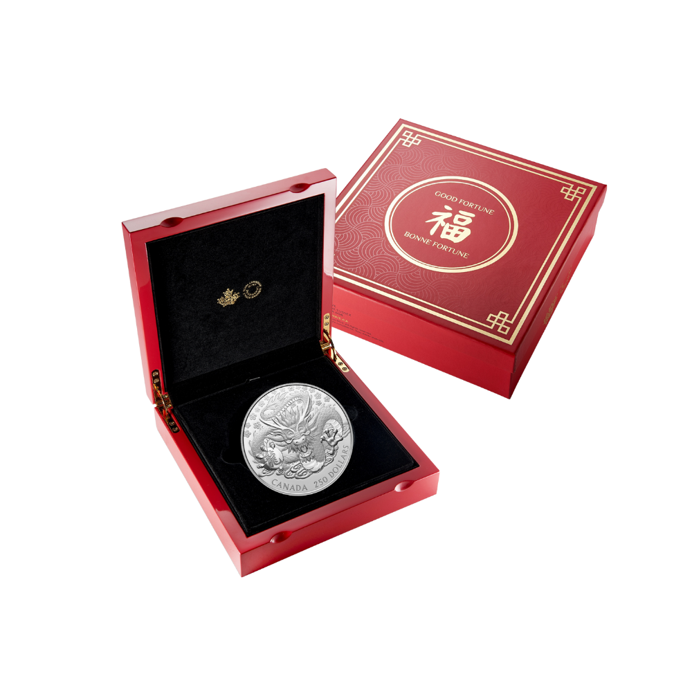 DRAGON Lunar Year 1 Kg Kilo Silver Coin $250 Canada 2024