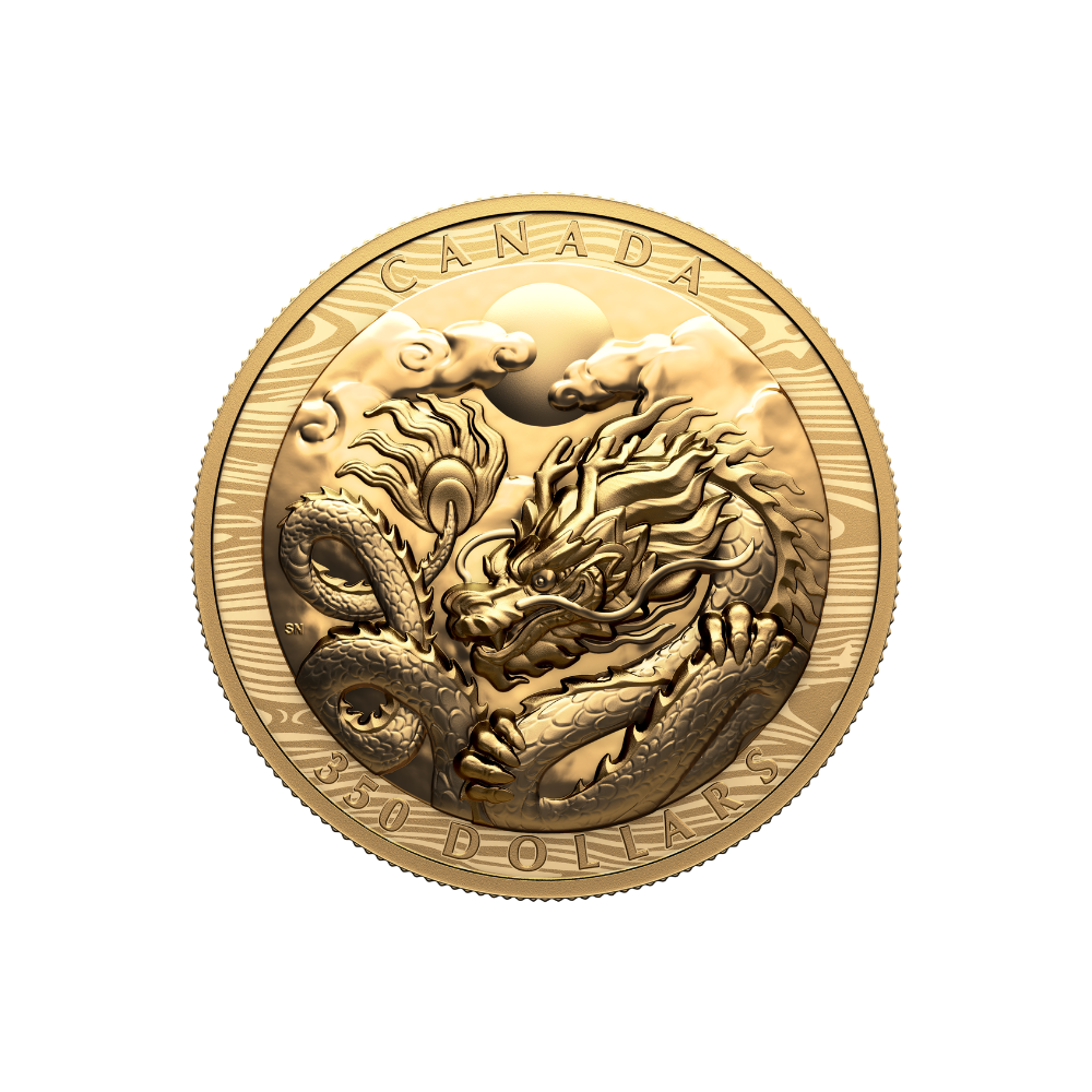 DRAGON Lunar Year Gold Coin $350 Canada 2024