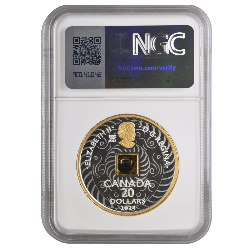 Dancing Ammolite Elements of Nature Air Pure Silver Coin - PF 70 ULTRA CAMEO - PARTHAVA COIN