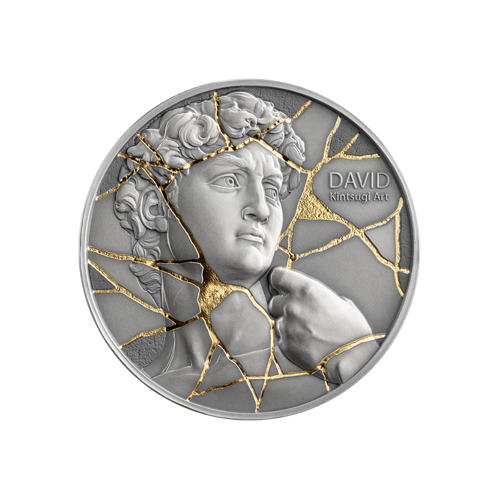 David Kintsugi Art 2 Oz Silver Coin 2025 - Mint XXI David Kintsugi Art 2 Oz Silver Coin 2025 - Mint XXI
