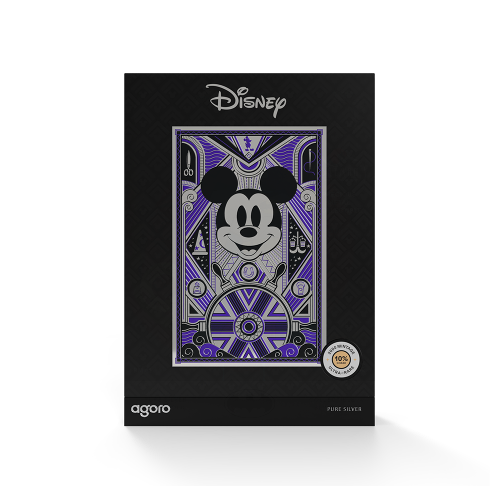 Mickey Mouse: Art Deco Silver Collectible Foil Agoro