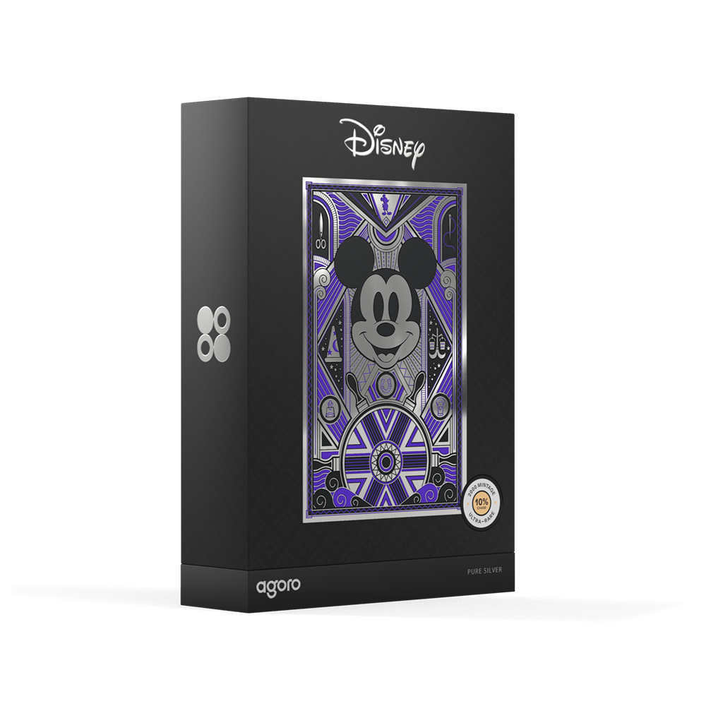 Mickey Mouse: Art Deco Silver Collectible Foil Agoro