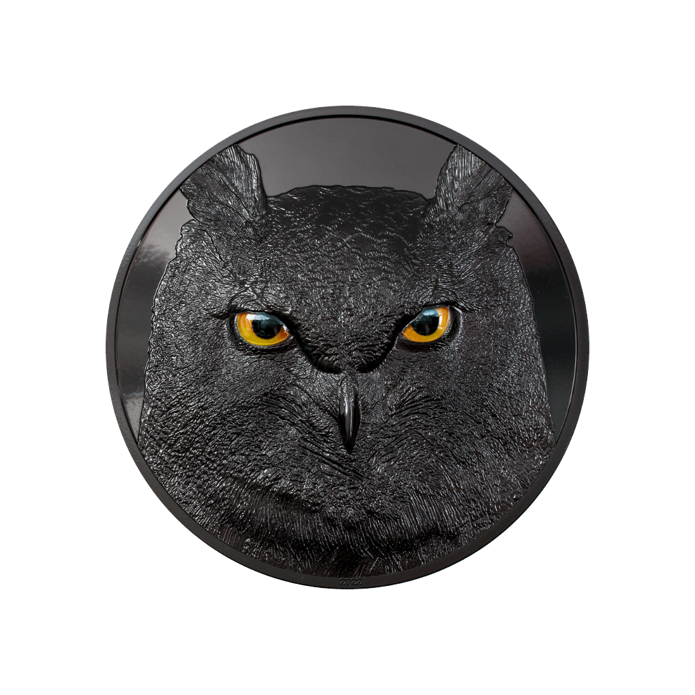 EAGLE OWL Hunters by Night 1 Kg Kilo Silver Coin $50 Palau 2022