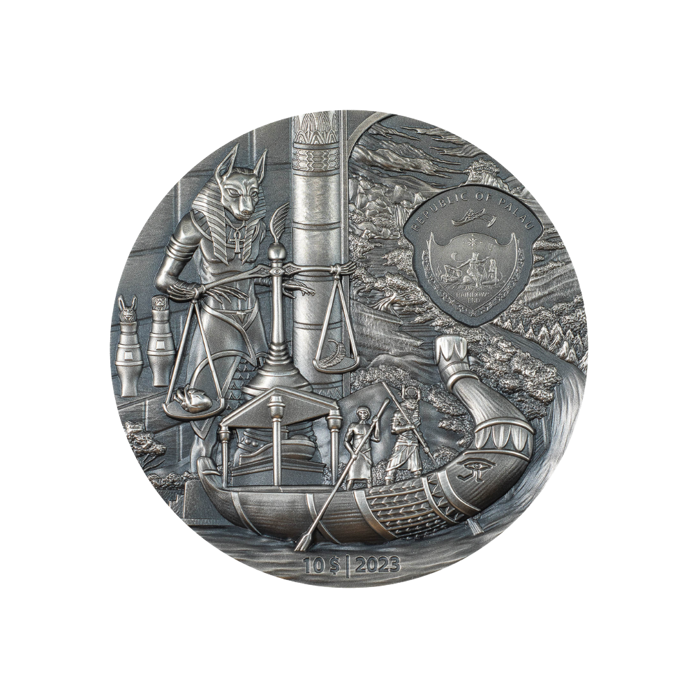 EGYPTIANS Afterlife Rites of Passage 2 Oz Silver Coin $10 Palau 2023