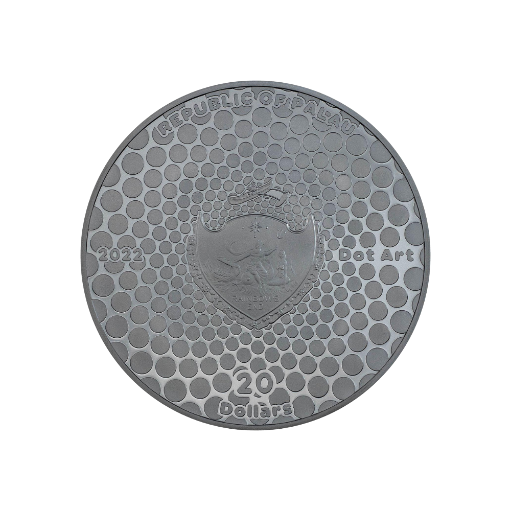 EGYPT PYRAMID Dot Art 3 Oz Silver Coin $20 Palau 2022
