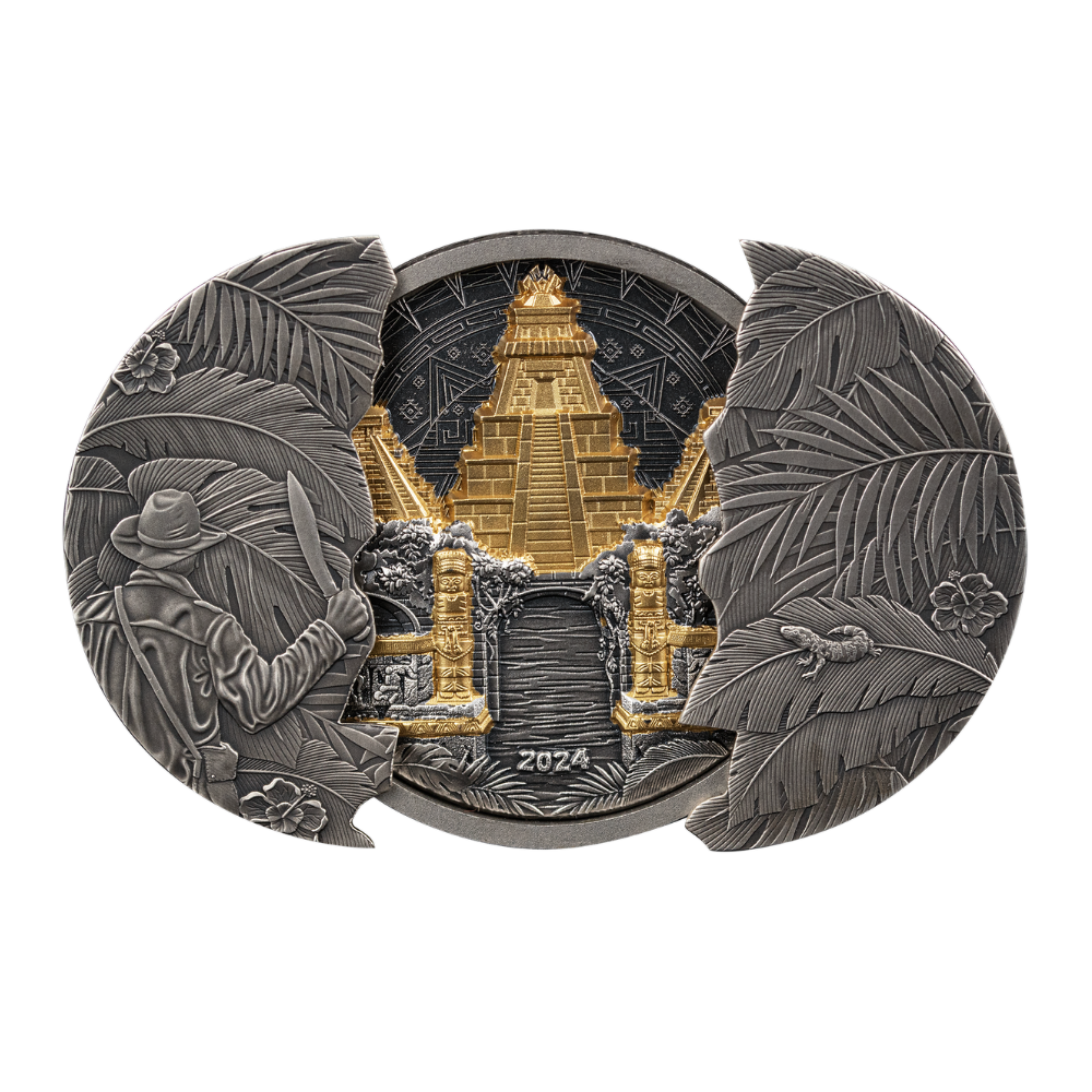 EL DORADO Sliding Door Technique 5 Oz Silver Coin $5 Barbados 2024