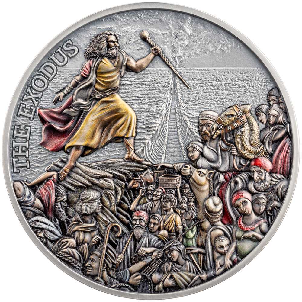 EXODUS Fundamental Stories of the Bible 5 Oz Silver Coin $10 Niue 2024 - PARTHAVA COIN