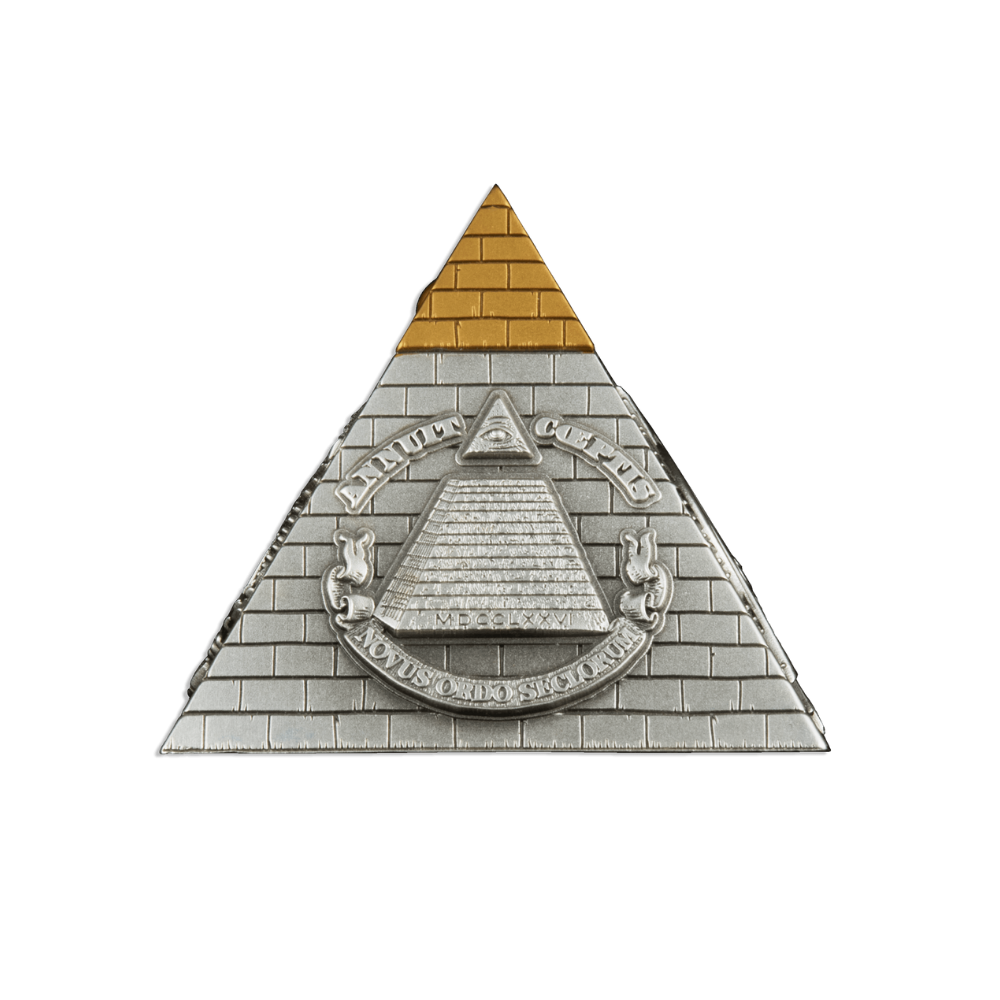 EYE OF PROVIDENCE Pyramid 5 Oz Silver Coin $5 Barbados 2023