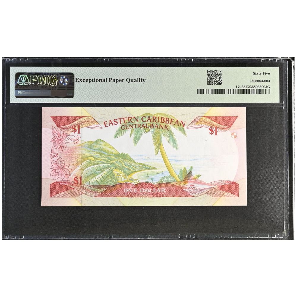 East Caribbean States 1 Dollar 1988 Pick 17u Gem UNC 65 EPQ