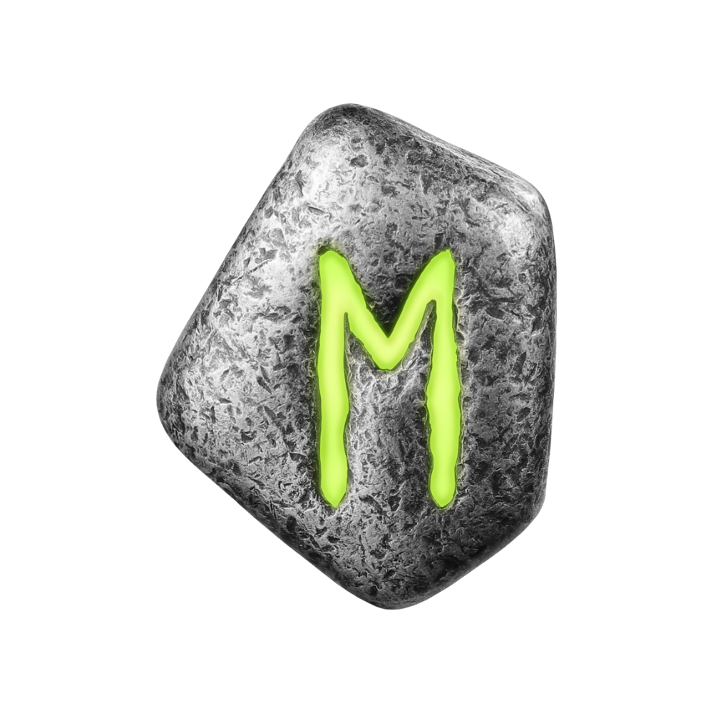 Ehwaz Cast Rune 1 Oz Silver Cast Bar 2024 Germania Mint